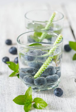 Nane ve yaban mersini ile infüzyon su