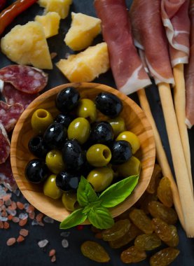 hizmet antipasti zeytin arka plan