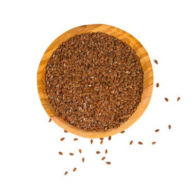 yığın üzerinde beyaz izole kase kuru keten tohumu