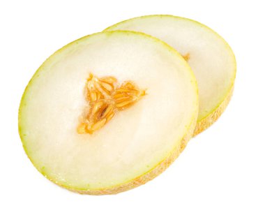 dilim tatlı kavun beyaz izole