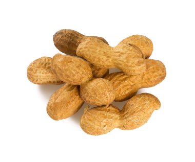 beyaz arkaplanda fıstıklar