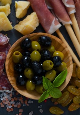 hizmet antipasti zeytin arka plan