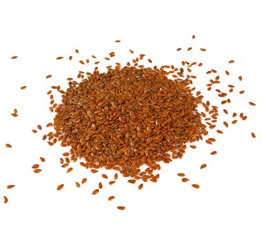 keten tohumu beyaz arkaplanda izole