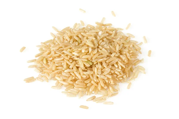 Brown Rice Isolated White — Stock Photo, Image