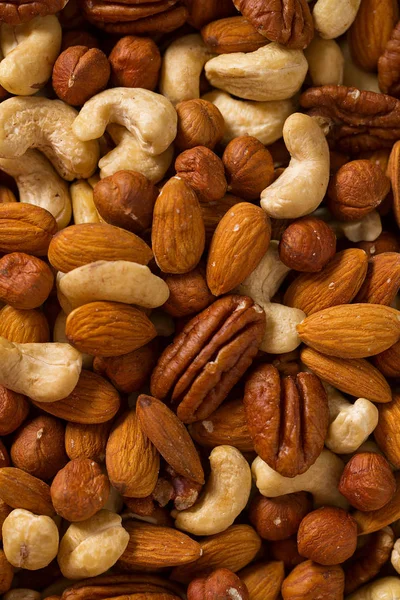 Full Frame Background Gourmet Healthy Mixed Nuts — Stock Photo, Image