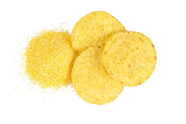 Maïs Chips Geïsoleerd Wit — Stockfoto