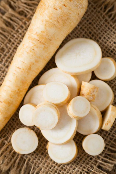 Parsnip Wooden Table Close — Stock Photo, Image
