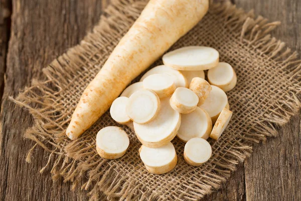 Parsnip Wooden Table Close — Stock Photo, Image