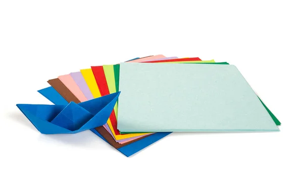 Kleurrijke Origami Papier Achtergrond — Stockfoto