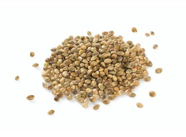 beyaz izole kenevir tohumu