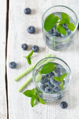 Nane ve yaban mersini ile infüzyon su