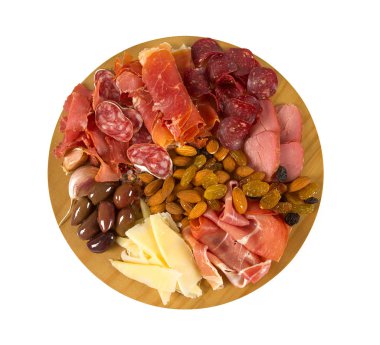 antipasti plakalı beyaz izole