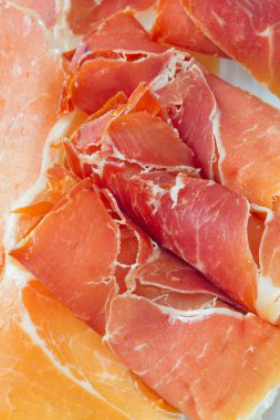 Prosciutto di parma duvar arka plan yakın çekim