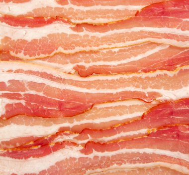 beyaz izole jambon dilimleri