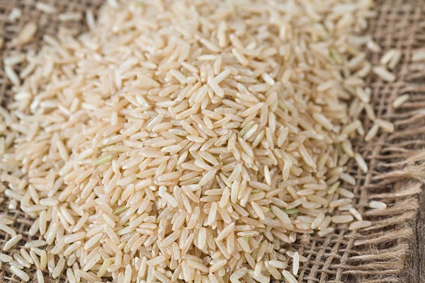 Hnědá Rýže Stěna Pozadí Zblízka — Stock fotografie