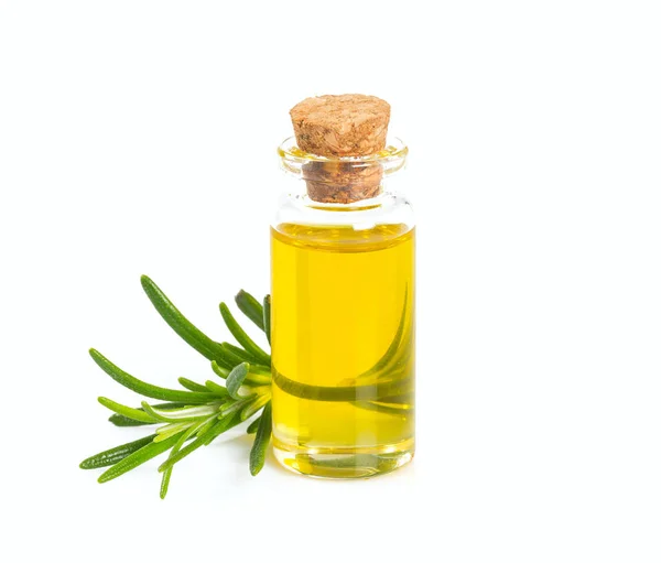 Rosemary Oil Wooden Surface — Stock Photo, Image