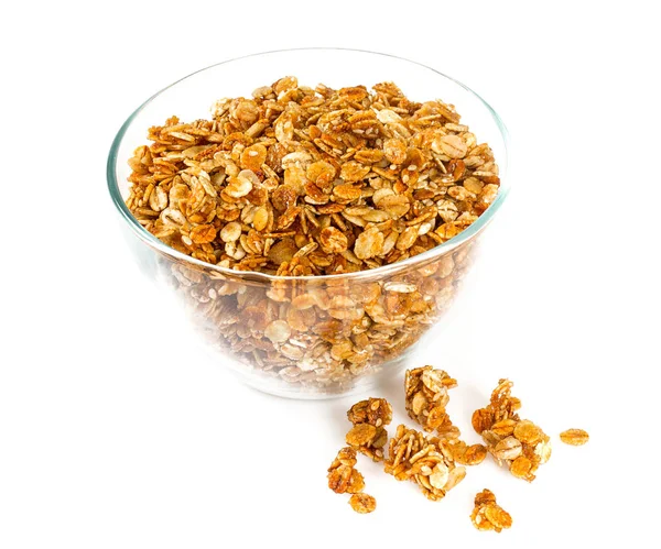 Granola Izolált Fehér — Stock Fotó