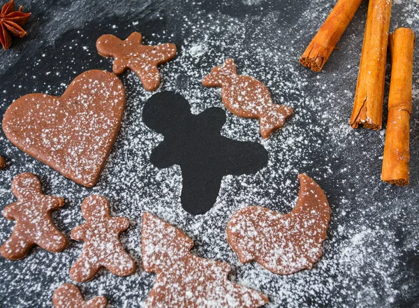 Galleta Jengibre Hornear Cerca — Foto de Stock