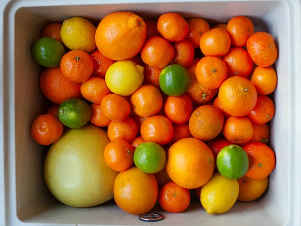 Citrus Fruits Kitchen Sink — Stock Photo, Image