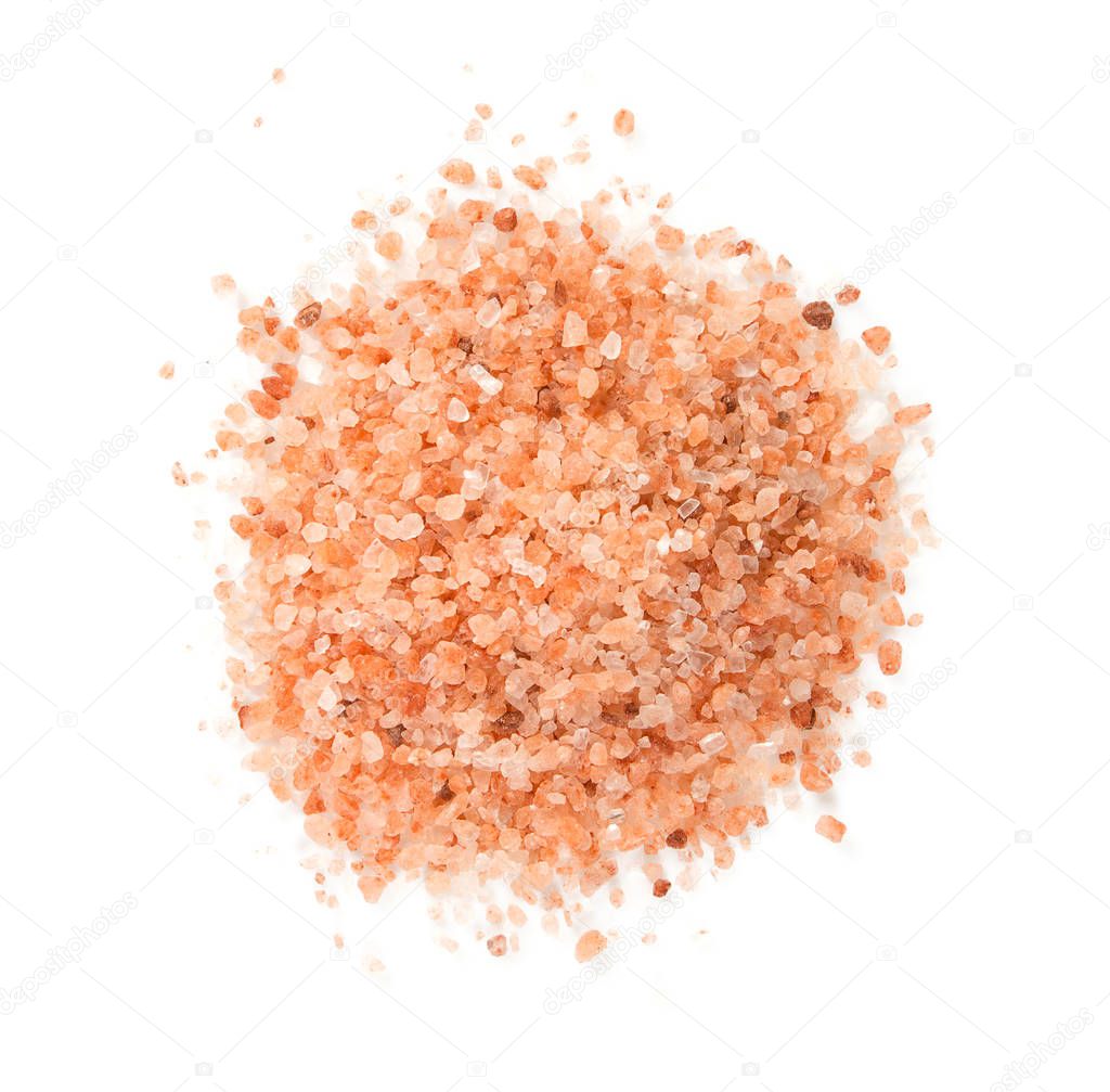 himalayan salt isolated on white