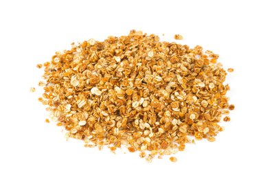 Beyaz arkaplanda yalıtılmış granola