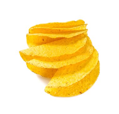 taco kabukları üzerinde beyaz izole