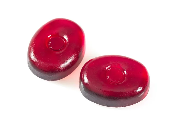 Barevné Ovoce Hard Candy Izolované Bílém — Stock fotografie