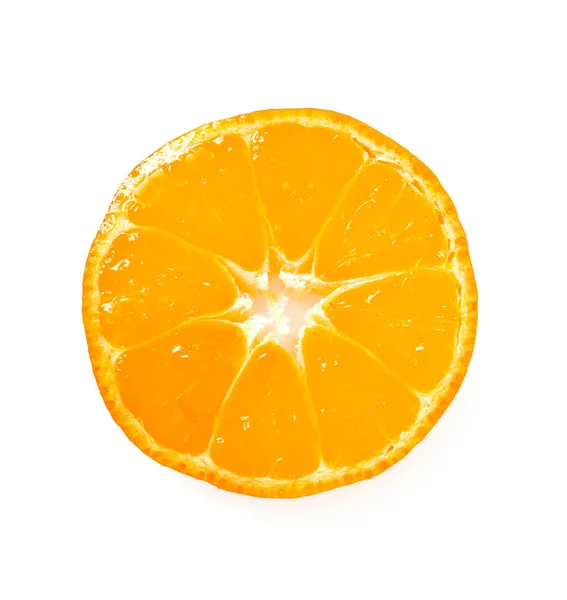 Slices Tangerine Isolated White — Stock Photo, Image