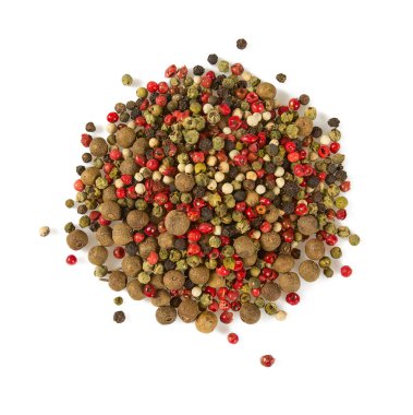 beyaz izole mix biber