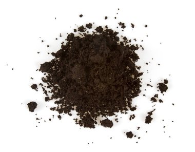 beyaz duvar arka plan üzerinde izole toprak yakın çekim