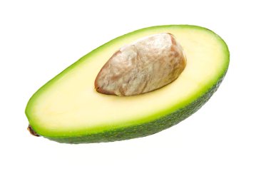 taze avokado meyve üzerinde beyaz izole
