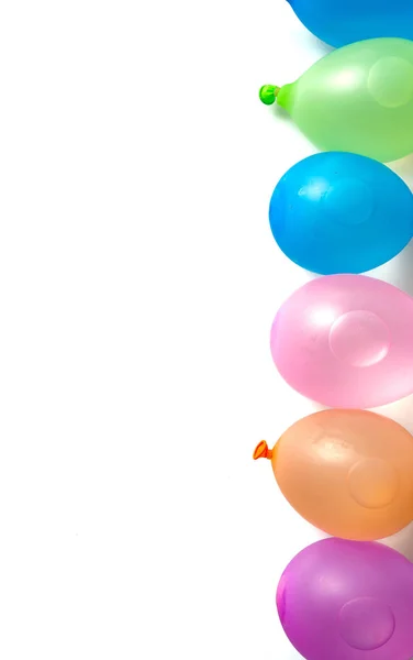 Bunte Wasserballons Isoliert Auf Weiß — Stockfoto