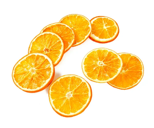 Сушені Апельсини Ізольовані Білому — стокове фото