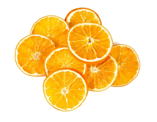 Dried Oranges Isolated White — Stock Photo, Image