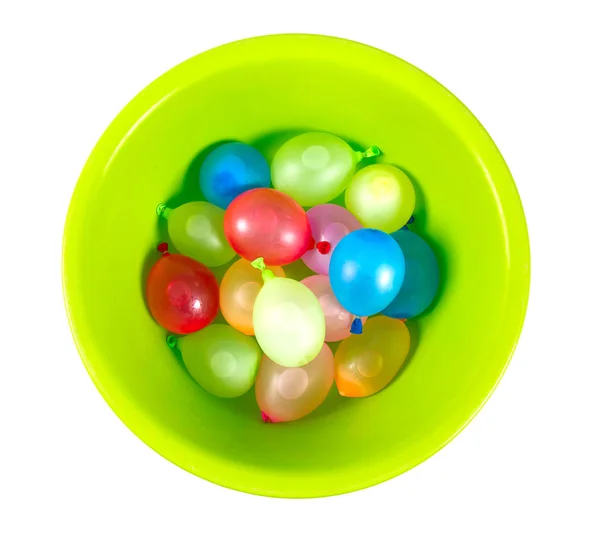 五颜六色的水球隔离在白色 — 图库照片