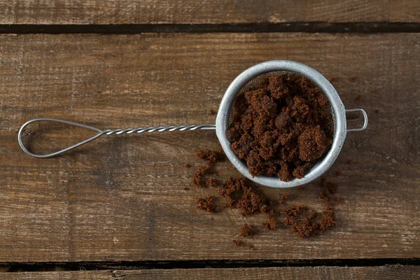 Molasses Sugar Wooden Surface — Stock Photo, Image