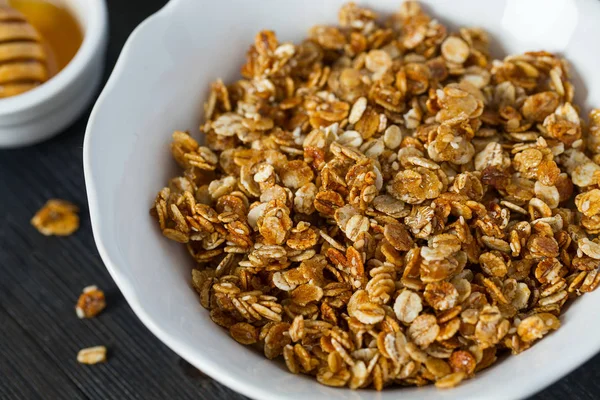 Granola Fait Maison Sur Surface Bois — Photo