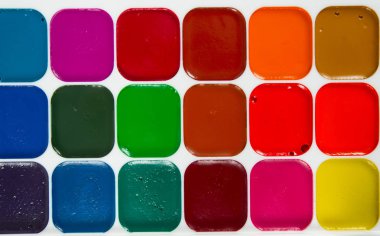 Yeni suluboya boya duvar arka plan yakın çekim