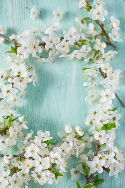 Beautiful Spring Blossoms Wooden Surface — Stock Photo, Image