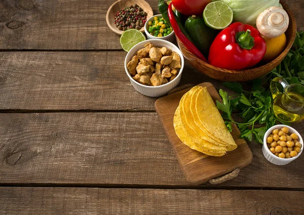 Ingredienti Tacos Pollo — Foto Stock