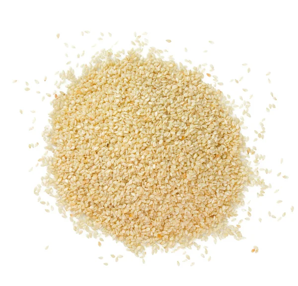 Sezamová Semena Izolovaná Bílém — Stock fotografie