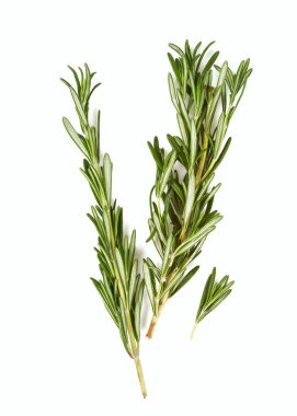 Beyaz arka plan üzerinde izole taze aromatik biberiye