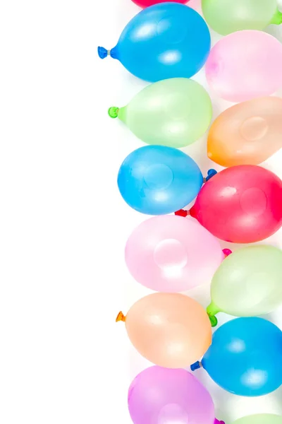 Barevné Vodní Balloons Izolované Bílém — Stock fotografie