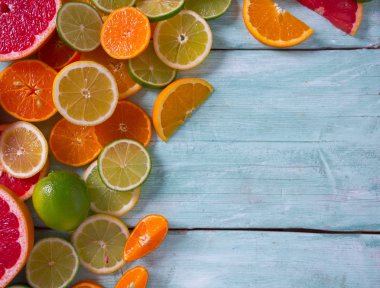 Narenciye turkuaz yüzeyi