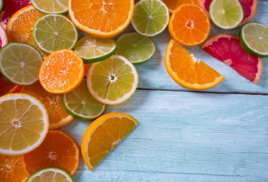 Narenciye turkuaz yüzeyi