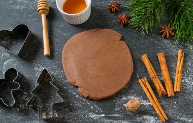 Zencefilli kurabiye pişirme, yakın çekim