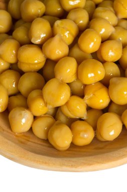 Beyaz arka plan üzerinde izole pişmiş nohut