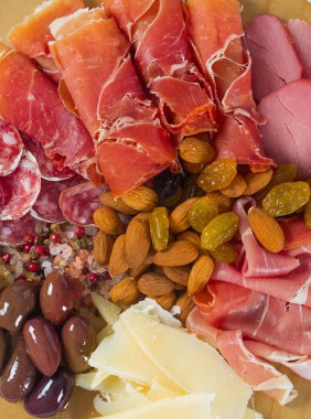 antipasti plakalı beyaz izole