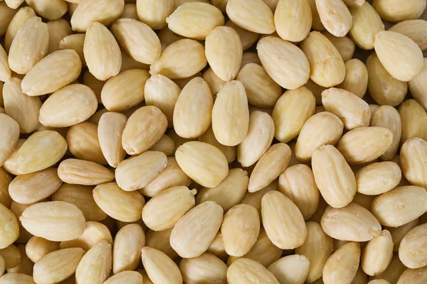 Peeled Almonds Wooden Surface — Stock Photo, Image