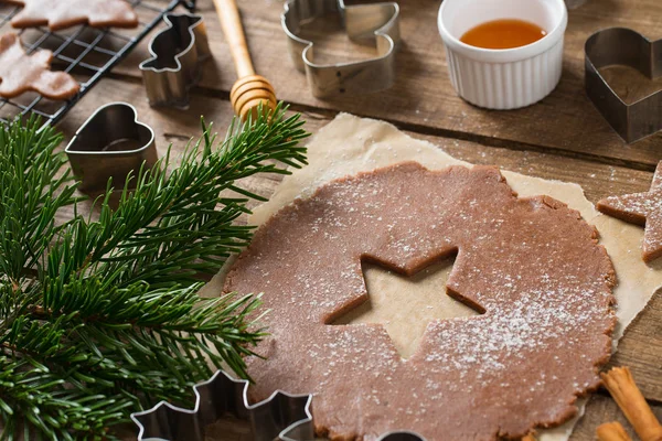 Gingerbread Cookie Baking Close — Stock Photo, Image